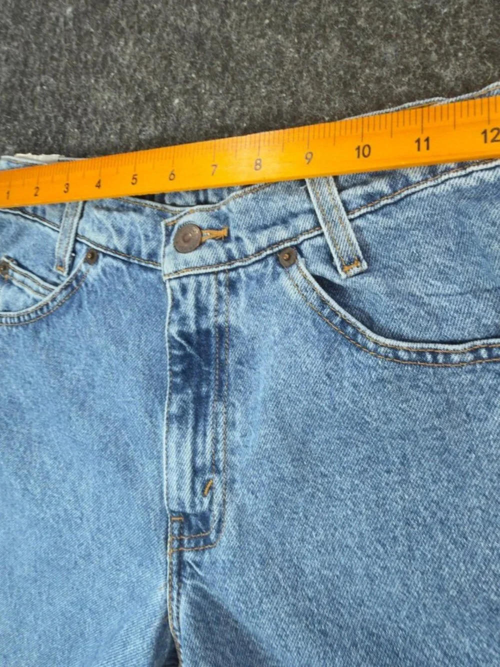 Levi's 550 Vintage 90s Blue Cotton Shorts W27 Relaxed Orange Tab NOS
